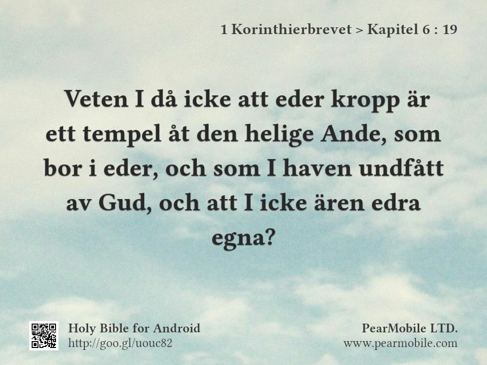 1 Korinthierbrevet, Kapitel 6:19